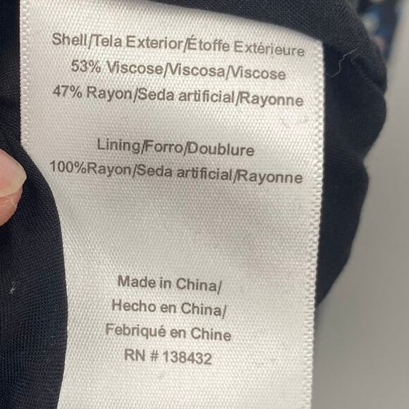 Modcloth Ditsy Floral Maxi Dress V Neck Puff Sleeve Tiered Skirt Black Red Large - Picture 7 of 8